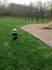 MJ at the park. He looks so little. 
